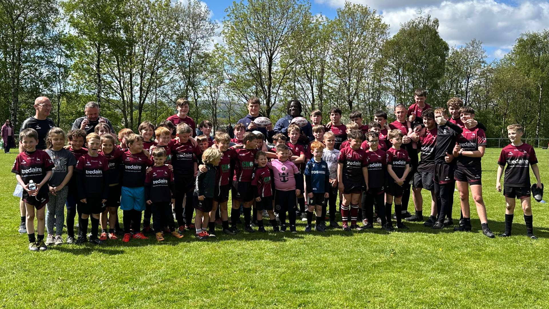 Children playing rugby at Rossendale RUFC